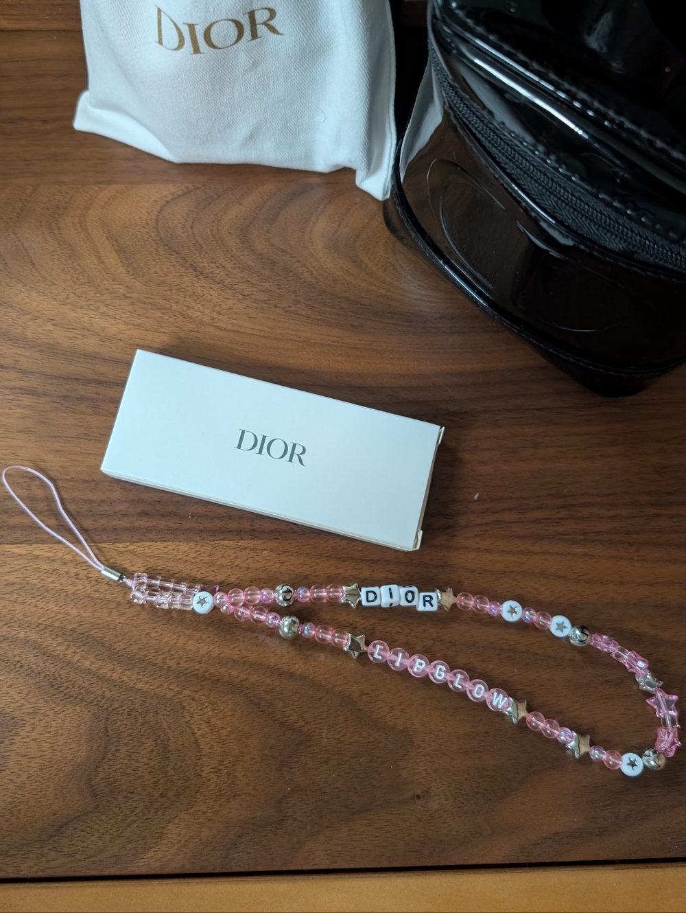 Dior Beaded Phone Ring Strap